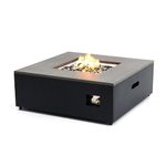 Paramount Danby Convertible Propane Fire Table, Square, Grey and Black