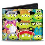 Buckle-Down Men's Disney Wallet, Bifold, Toy Story Aliens Character Cosplay Mashup, Vegan Leather, Pixar Studios Collection, 4.0" x 3.5", Pixar Studios Collection, 4.0" x 3.5", Disney Wallet, Bifold,