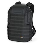 Lowepro ProTactic BP 450 AW 2 Pro 25L Comfortable Recycled and Solution-Dyed Fabrics Modular Backpack with CradleFit Pocket, All Weather Cover, and Utility Waist Belt (Black), Black, Lowepro ProTactic