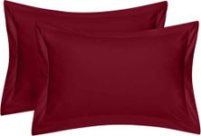 Comfort Beddings Heavy Quality 600 Thread Count 100% Egyptian Cotton Oxford Burgundy Extra Large Pillow Case Pair 22" x 31"