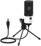 FIFINE USB Podcast Microphone,PC Computer Recording Mic for Desktop Laptop,Studio Condenser Microphone with Volume Knob for Voice-Over, Vocals, Online Meeting, YouTube-K669W