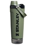 STANLEY Vitalize Shaker Bottle 20 oz | Leakproof Insulated Stainless Steel Shaker Cup | Base Storage and Twist On Fast Flow Lid | Protein Shakes and Pre Workout Powder | BPA-Free | Dried Pine