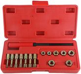 CMTOOL Metric Thread Chaser Set 15Pcs Thread Cleaning Tool Restorer Kit Thread File Tap and Die Set Metric and Standard M6x1.0 M8x1.25 M10x1.25 M10x1.50 M12x1.25 M12x1.50 M12x1.75 Thread Repair Tool