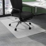 Office Chair Mat for Carpet Floor,Heavy Duty Desk Chair Mat for Carpeted Floors,Computer Plastic Rolling Chair Mat for Carpet on Low and No Pile Carpet, Floor Protector,Smooth Glide,Transparent 30x48