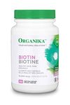 Organika Biotin 10,000mcg- Healthy Skin, Hair, and Nail Support, High Potency- 120vcaps