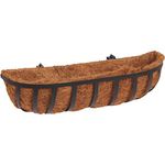 CobraCo HTR24-B 24-Inch English Horse Trough Planter, Black