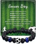 VGWON Soccer Bracelet Gifts for Him, Birthday Graduation Christmas Back to School Gifts for Son Grandson Brother Nephew, 1, Stone, no gemstone