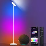 OUTON S1 Floor Lamp, 2-in-1 Smart RGBIC Corner Lamp & 30W/3000LM Bright LED Torchiere Floor Lamp, WiFi-App Control, 16 Million DIY Colors, Standing lamp for Living Room Bedroom Gaming Room, White