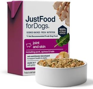JustFoodForDogs Pantry Fresh Wet Dog Food, Complete Meal or Dog Food Topper, for Joint Health, Skin Health, Allergies, Joint & Skin Support, Pork & Quinoa - 12.5 oz (Pack of 12)