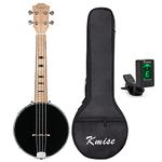 Kmise Banjo Ukulele 4 String Concert Banjos Maple Body Aquila String Elegant Design