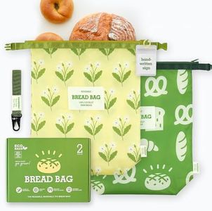 DOMROSA 2 Packs Reusable Bread Bags For Homemade Bread,Waterproof Bread Storage,Freezer Storage Bag, Container, Fresh Keeping Extra Large Bags