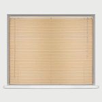 My Home Store PVC window Venetian Blind Blinds Easy Fit Trimmable Fittings Window Treatment Shutter Twist Open Close (Natural-Wood Grain Effect, 120cm wide (47.2") x 150cm Drop)
