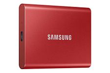 SAMSUNG T7 2TB, Portable SSD, Red, up to 1050MB/s, USB 3.2 Gen2, Gaming, Students & Professionals, External Solid State Drive (MU-PC2T0R/AM), Red [Canada Version]