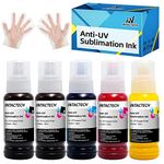 Sublimation Ink for EcoTank Supertank Printers / 500ML / Anti-UV/Upgrade Version/ICC Free Work for ET-2400 ET-2720 ET-2760 ET-2800 ET-2803 ET-2830 ET-4800 ET-3760 ET-2850 ET-7720 ET-15000