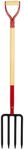 Dikuyeel Heavy Duty Garden Fork for Digging, 4 Tines Pitch Fork for Gardening Compost, Garden Pitch Fork with Wooden Handle, 45 Inches