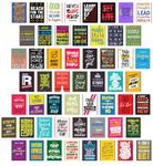 Motivational Poster Wall Posters 54-6x4 Inch Aesthetic Postcards - Student Exam Inspirational Motivational Quotes Posters Wall Stickers For Study Room - Office Wall Stickers