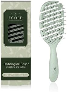 Ecoed Degradable Vented Hair brush,Detangling Brush,Detangler Brush for Curly, Thick, and Straight Hair, Dry and Wet Detangling Quickly Detangles and Smooths hair,Hair Brush for Women and Men