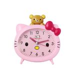 ASTERO Cat Appearance Alarm Clock,Kawaii Alarm Clock，Cartoon Cat Clock, Cute Clock, Bedside Sweeping, Silent, Student, Boy, Girl, Beep, Beep, Cute Alarm Clocks for Kids (Pink)