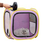 Cat Drying Box | Anti-Hair Flying | Portable Foldable Dog Drying Room | Drying Crate Cage for Small Medium and Large Dogs (Purple)