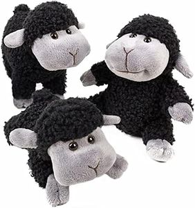 Stuffed Animal Sheep Lamb Plush Toy 3 Pcs Sheep Stuffed Animal Cute and Soft Gifts Plush Sheep for Kids Boys and Girls Lamb Toys Black