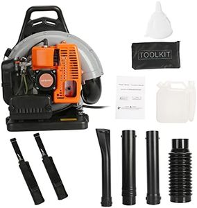63cc 3hp 2 Stroke Backpack Gas Powered Leaf Blower, 665CFM High Power Leaf Blowers Multi Purpose Adjustable Cordless Blowers for Lawn Care Snow Debris and Dust(Delivery from US)