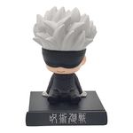 Zimba Hero Satoru Gojo Jujutsu Kaisen Action Figure Limited Edition Bobblehead with Mobile Holder for Car Dashboard, Office Desk & Study Table