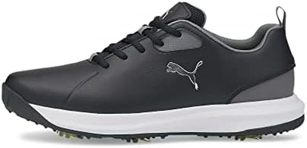 PUMA Scarpe da Golf Fusion FX Tech Uomo, Puma Nero Puma Argento Quiet Shade, 42 EU