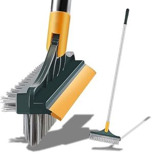 Vivatra Bathroom Cleaning Brush Bathroom Cleaning Accessories Tiles Cleaning Brush Bathroom Brush with Long Handle Tile Cleaner Brush Bathroom Floor Cleaning Brush (3 in 1 Brush) (3 in 1 Brush)