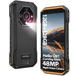 Ulefone Armor X32 Rugged Phone MTK G91, Android 15 48MP + 20MP Night Vision 12GB + 128GB/2TB SD 5.65" Corning Glass with Torch 5500mAh Construction Site Smartphone Dual SIM Fingerprint NFC- Orange