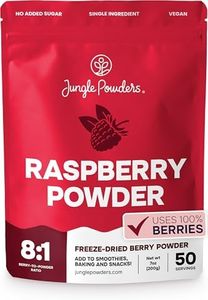 Jungle Powders Freeze Dried Raspberry Powder 7 Ounce Bag, Powdered Unsweetened Freeze Dried Raspberries, Additive, Filler, and GMO-Free Red Superfood Extract for Baking
