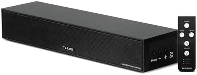 TV · EARS Sound Bar for TV, Voice Clarifying, Long Range Wireless Television Speakers, 17" SoundBar for Enhanced Dialogue on Hearing Impaired Viewers, Compatible with Any Television