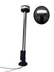 Pactrade Marine Boat Fold Down Stern Light Anchor Light All Round White LED Marine Adjustable Pole USCG 2 NM For Yacht Pontoon and Fishing Boat 12 Volts 14-1/4 Inches