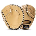 Baseball Glove,Baseball Softball Mitt for Kid Youth Adult,Baseball Right Hand/Left Hand Gloves,Infield Outfield Mitts - Multiple Styles Sizes (Khaki - First Base, 12.5 Inch, Right Hand Throw)