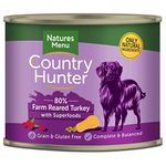 natures:menu Country Hunter Dog Food Can Farm Reared Turkey (6 x 600g)