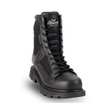 Thorogood GEN-Flex2 8” Side-Zip Waterproof Black Tactical Boots for Men and Women - Lightweight Leather and Nylon with Slip-Resistant Outsole; EH Rated, Black - 10 M US