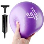 Beenax 23cm Soft Pilates Ball with Pump - 9 Inch Exercise Ball, Mini Barre Ball, Gym Ball - Perfect for Yoga, Pilates, Core Training, Physical Therapy and Balance (Home & Gym & Office)