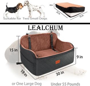 Lealchum Large Dog Car Seat – Pet Booster for Cars, Travel Safety