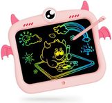 TEKFUN Girls Toys 4-5, 8.5inch Mess Free Coloring for Toddlers, Colorful Drawing Tablet Doodle Board, Toddler Travel Essential Kids Toys for Ages 2-4 Girl Birthday Gift - Pink