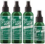 Bug Soother® MAX Natural Tick & Mosquito Repellent Spray – DEET-Free Extra Strength Outdoor Bug Protection, Plant-Based Formula – Made in USA (3ct 4 oz Bottles + 1 oz Bonus)