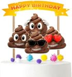 Poop NEWMOJI® Cardstock Cake Topper - Fun Poopers Birthday Party Decoration, Durable & Food-Safe Design.