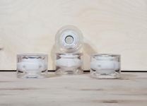 GHOST BOARDS 70mm LED Longboard Wheels - Light Up Wheels for Longboards with ABEC-7 Bearings for Smooth Ride- Bright Skate Wheels Grip Any Surface- Raise Your Ride with Flashy Skate Wheels - White