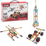 Basic Fun - K'NEX Beginner Building Set 40 Model Educational Toys for kids , 141 Piece Beginners Learning Kit, Engineering for Children Ages 5+(Packaging may vary)