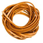 Bonka Bird Toys 2002 Six Pack Thick Leather 48" Long x 1/4" Cord Genuine Natural Leather Lace Strip Craft Part Bird Toy Making Projects Roll Rope Tan Hide