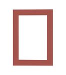 17x21 Mat Bevel Cut for 14x18 Photos - Acid Free Brick Red Precut Matboard With Backing Board and Crystal Clear, Self Seal Photo Mat Bag - For Pictures, Photos, Framing - 4-ply Thickness