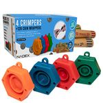 Nadex 128 Assorted Preformed Crimped End Coin Roll Wrappers with Color Coded Coin Wrapper Crimping Tool (Patent Pending), 32 Each of Nickels, Dimes, Pennies and Quarters