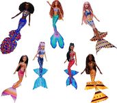 Disney The Little Mermaid Ultimate Ariel Sisters 7-Pack Set, Collection of 7 Fashion Mermaid Dolls, Toys Inspired by the Movie