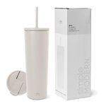 Simple Modern Insulated Tumbler with Straw and Lid | Iced Coffee Cup Reusable Stainless Steel Water Bottle Travel Mug | Gifts for Women and Men | Classic Collection | 830ml | Almond Birch