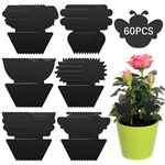 60pcs Fruit Fly Trap, Sticky Fruit Fly and Fungus Gnat Trap, Dual-Sided Fruit Fly Trap Bug Catcher for Protect Plants and Control Indoor Plant Bug, Fly Paper for Flies Mosquitoes Fungus Gnats (black)