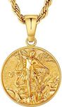 KRKC&CO Mens Coin Pendant Necklace,