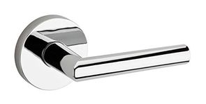 Weiser (by Kwikset) Milan Lever, Round Rose, Passage Function (Hallway, Closet), Polished Chrome (US26)